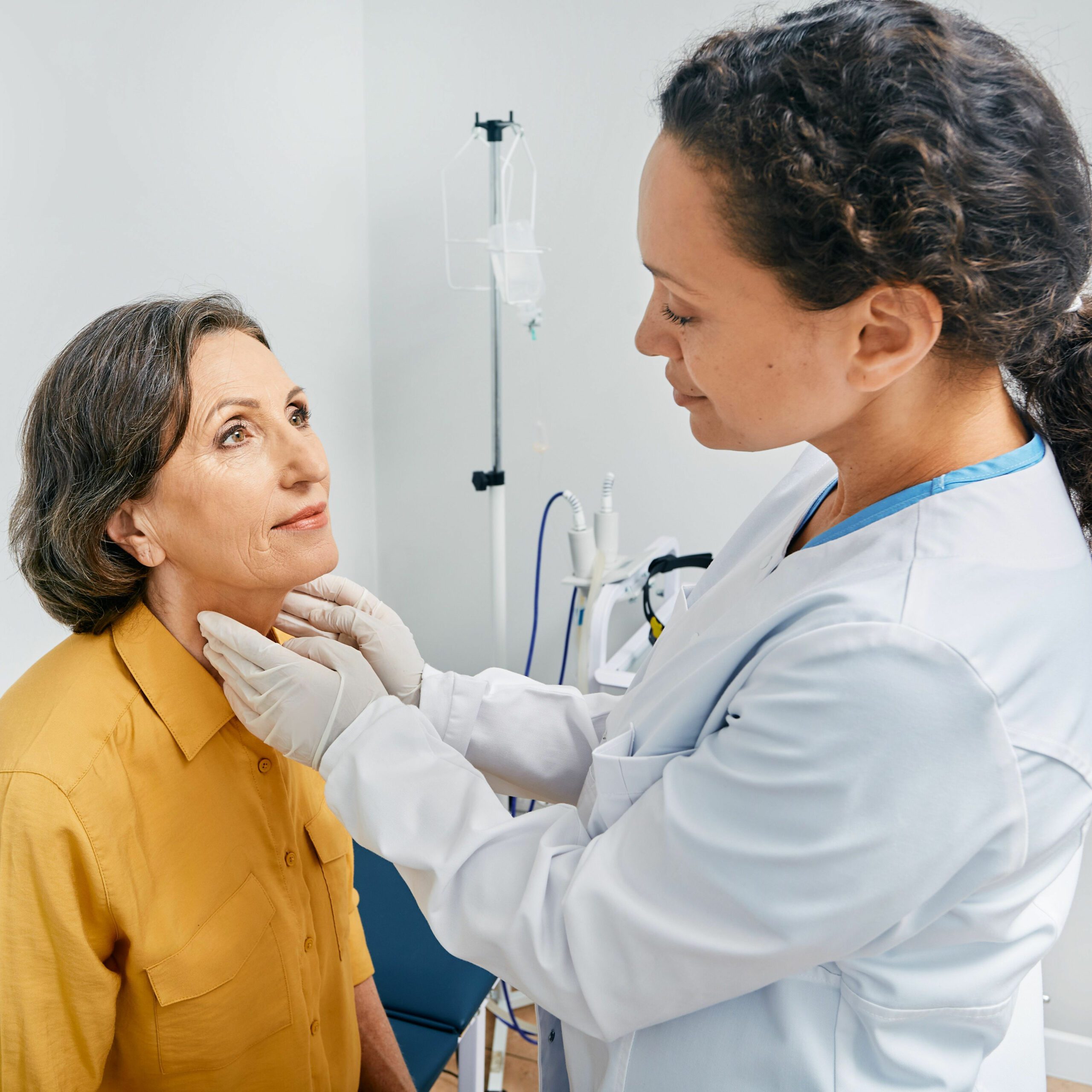 Women getting thyroid examination related to autoimmunity